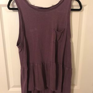 Purple peplum top